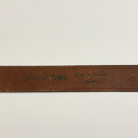 BANANA REPUBLIC Brown Embossed Leather Belt - Picture 4 of 6